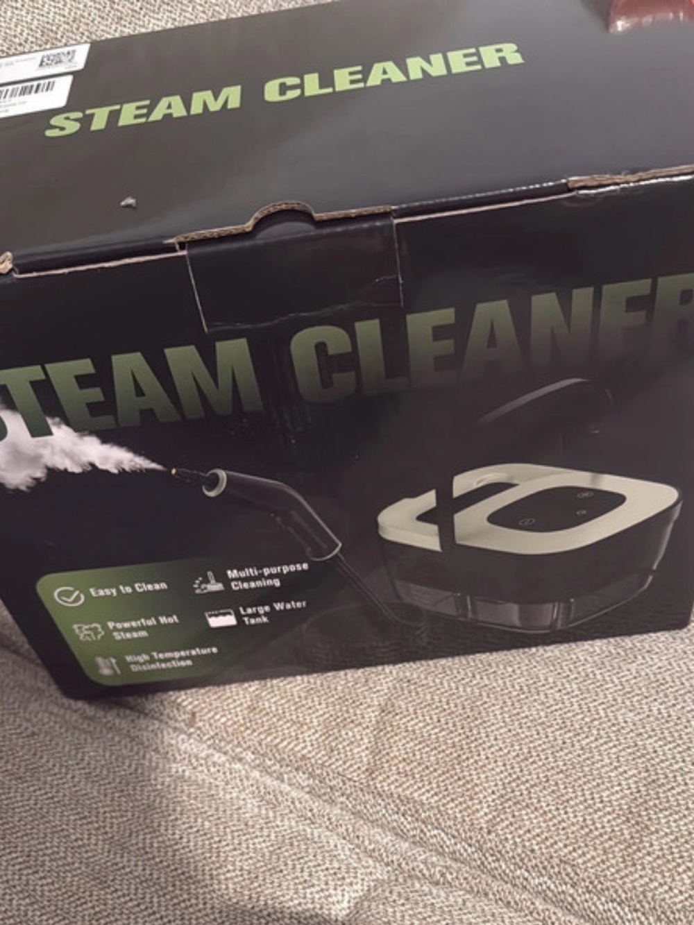 Handheld Steam Cleaner in Black - Compact Home Steamer
